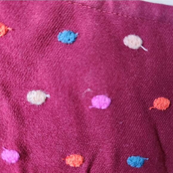 Maeve by anthropologie colorfull embroidery polka dots boho blouse Top - Picture 5 of 14